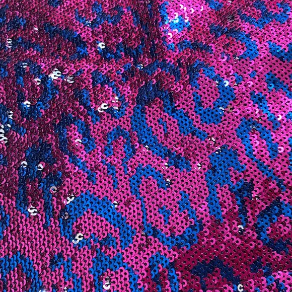 MIA NEW YORK Leopard Print Pink/Purple Sequin Dress Small NWT - Picture 2 of 4